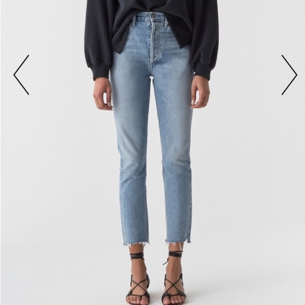 Agolde Riley jeans in Zephyr wash